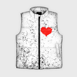 Женский жилет Сердце карандашом, цвет: 3D-светло-серый