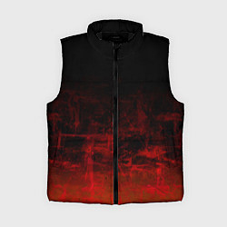 Женский жилет Черный однотонный и гранжевый красный, цвет: 3D-черный