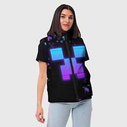 Женский жилет Minecraft градиент, цвет: 3D-черный — фото 2
