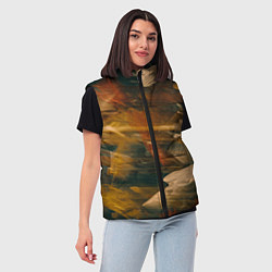Женский жилет Туманные сюрреалистичные краски, цвет: 3D-черный — фото 2