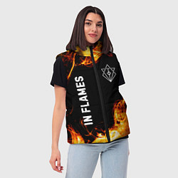 Женский жилет In Flames и пылающий огонь, цвет: 3D-черный — фото 2