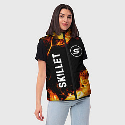 Женский жилет Skillet и пылающий огонь, цвет: 3D-черный — фото 2