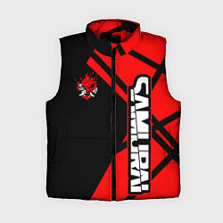 Женский жилет Cyberpunk 2077 - Надпись Samurai, цвет: 3D-красный