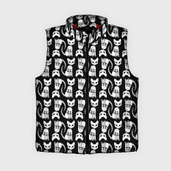 Женский жилет Скелет кошки - Halloween pattern, цвет: 3D-красный