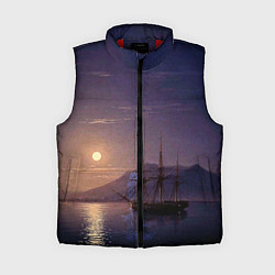 Женский жилет Парусник у берегов Крыма в лунную ночь Айвазовский, цвет: 3D-красный