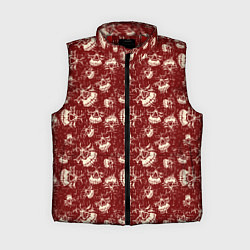 Женский жилет Череп и полоски