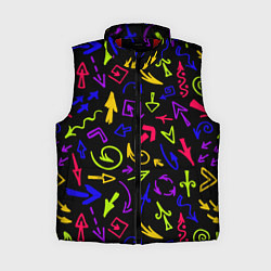Женский жилет Паттерн из разноцветных стрелочек, цвет: 3D-красный