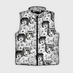 Женский жилет Разные девушки Ахегао, цвет: 3D-черный