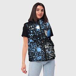 Женский жилет Attack on Titan paint, цвет: 3D-красный — фото 2