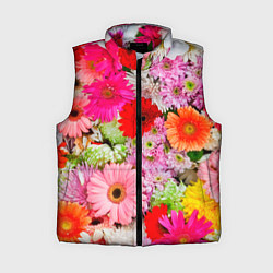 Женский жилет Colorful chrysanthemums, цвет: 3D-красный