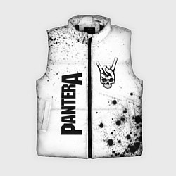 Женский жилет Pantera и рок символ на светлом фоне, цвет: 3D-черный