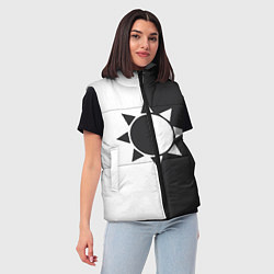 Женский жилет Черно-белое солнце, цвет: 3D-светло-серый — фото 2