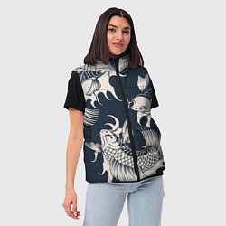 Женский жилет Japan carp, цвет: 3D-красный — фото 2