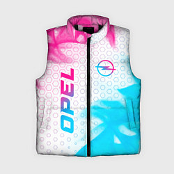 Женский жилет Opel neon gradient style: надпись, символ, цвет: 3D-черный