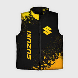 Женский жилет Suzuki - gold gradient: надпись, символ