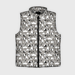 Женский жилет Кролики пятнистые, цвет: 3D-светло-серый