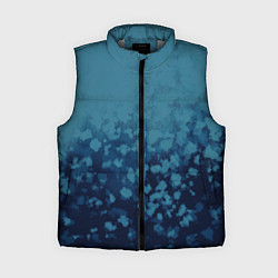 Женский жилет Абстракция синий, цвет: 3D-светло-серый
