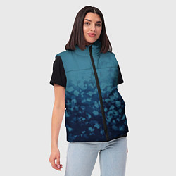 Женский жилет Абстракция синий, цвет: 3D-светло-серый — фото 2