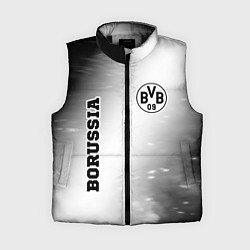 Женский жилет Borussia sport на светлом фоне: надпись, символ, цвет: 3D-черный