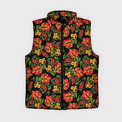 Женский жилет Красивая хохломская роспись