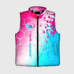 Женский жилет Great Wall neon gradient style: по-вертикали, цвет: 3D-черный