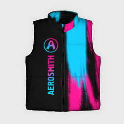 Женский жилет Aerosmith - neon gradient: по-вертикали, цвет: 3D-черный