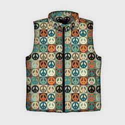 Женский жилет Peace symbol pattern, цвет: 3D-светло-серый
