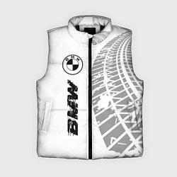Женский жилет BMW speed на светлом фоне со следами шин: по-верти, цвет: 3D-черный