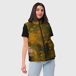 Женский жилет Чёрный туман и золотые краски, цвет: 3D-черный — фото 2