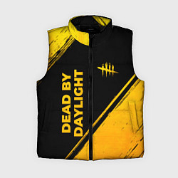 Женский жилет Dead by Daylight - gold gradient: надпись, символ, цвет: 3D-черный