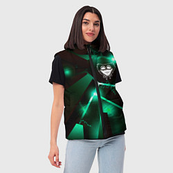 Женский жилет Poppy Playtime разлом плит, цвет: 3D-черный — фото 2