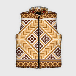 Женский жилет Индейский пиксельный орнамент, цвет: 3D-красный