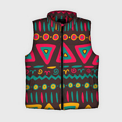 Женский жилет Разнообразный узор - треугольники, линии и круги