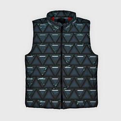 Женский жилет Тёмно-зелёные треугольники