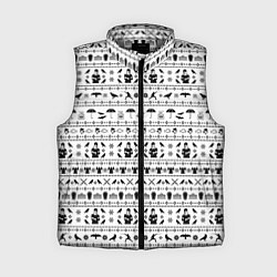 Женский жилет Black pattern Wednesday Addams, цвет: 3D-светло-серый