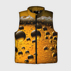 Женский жилет Пиво пенное светлое, цвет: 3D-черный