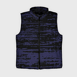 Женский жилет Синие кляксы на чёрном