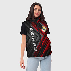 Женский жилет Real Madrid art, цвет: 3D-красный — фото 2