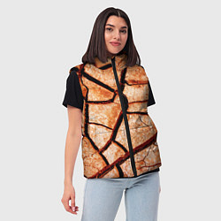 Женский жилет Треснувшая земля, цвет: 3D-черный — фото 2