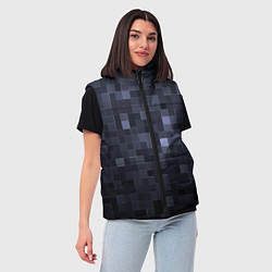 Женский жилет Minecraft block time, цвет: 3D-черный — фото 2