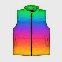 Женский жилет Радужный цвет полигонов