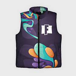 Женский жилет Fortnite graffity splash, цвет: 3D-черный