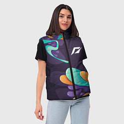 Женский жилет Need for Speed graffity splash, цвет: 3D-черный — фото 2