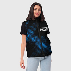 Женский жилет Nine Inch Nails звуковая волна, цвет: 3D-черный — фото 2