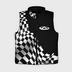 Женский жилет Chery racing flag, цвет: 3D-черный