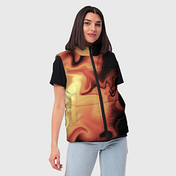 Женский жилет Пламя с боку, цвет: 3D-светло-серый — фото 2