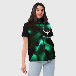 Женский жилет Quake разлом плит, цвет: 3D-черный — фото 2