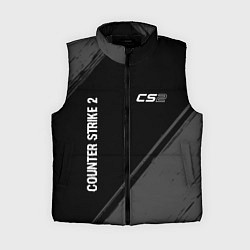 Женский жилет Counter Strike 2 glitch на темном фоне: надпись, с, цвет: 3D-черный