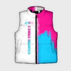 Женский жилет Counter Strike 2 neon gradient style: по-вертикали, цвет: 3D-черный