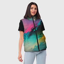 Женский жилет Абстрактный туман, цвет: 3D-красный — фото 2
